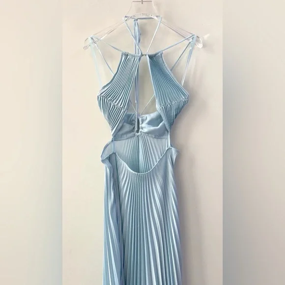 high side slit dress Off White High Low Dress With Side Slit main image 1